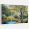 Designart - Summer Forest with Beautiful River - Landscape Art Print Canvas